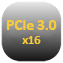 Ikona złącza PCIe 3.0 x16 do podłączenia karty graficznej lub karty rozszerzeń